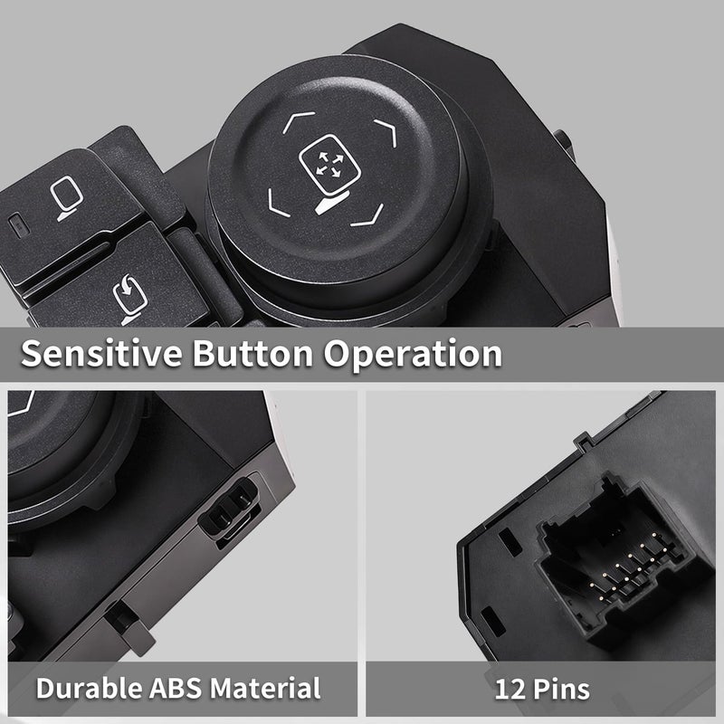 RydSuns Door Mirror Remote Control Switch Driver Side Fit for Chevrolet for Silverado for GMC for Sierra 1500 2500 3500 HD for Suburban for Tahoe 2014-2019 Replacement for 84643953 - Image 5